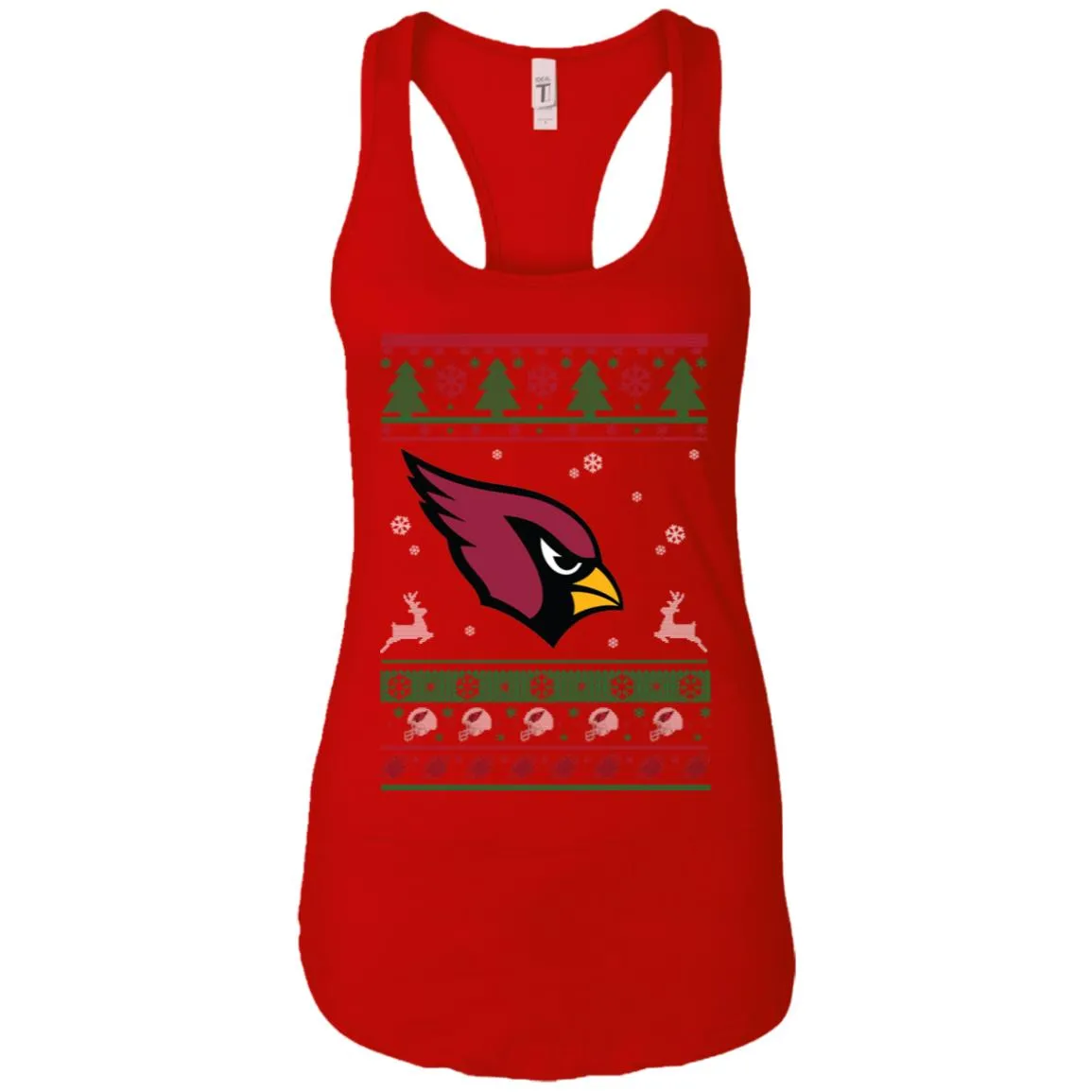 Arizona Cardinals Logo Football Teams Ugly Christmas Sweater Women Tank