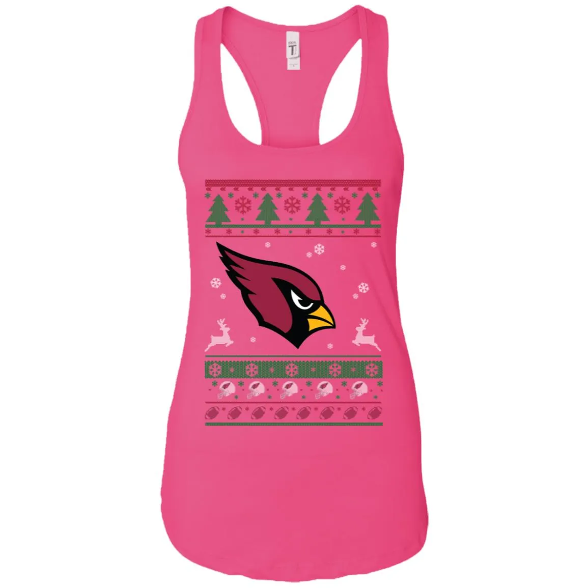 Arizona Cardinals Logo Football Teams Ugly Christmas Sweater Women Tank