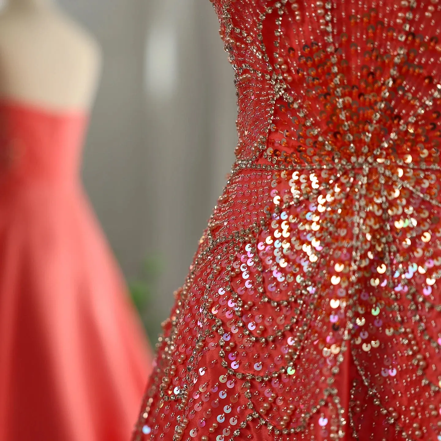 Beaded Butterfly  Evening Dress