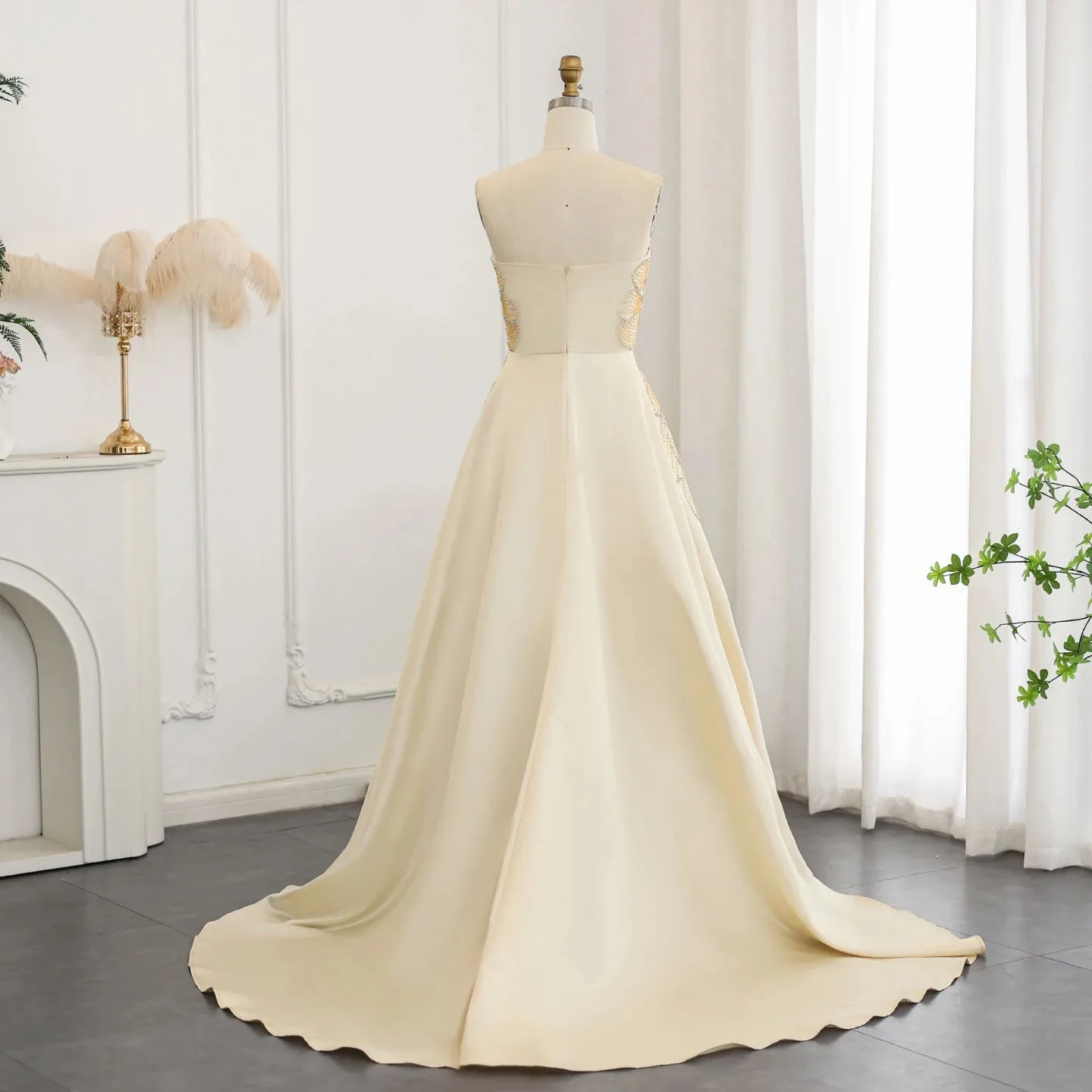 Beaded Butterfly  Evening Dress