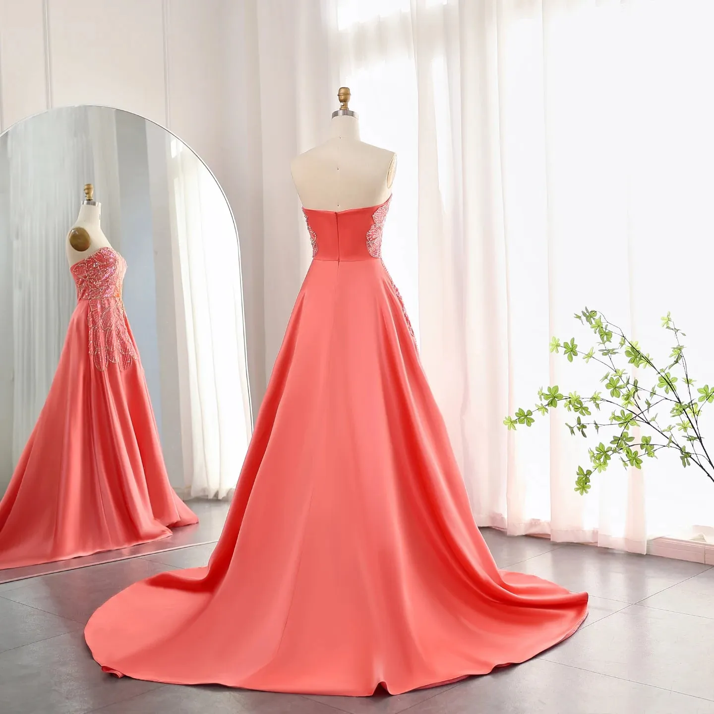 Beaded Butterfly  Evening Dress
