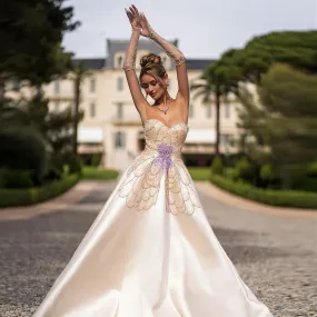 Beaded Butterfly  Evening Dress