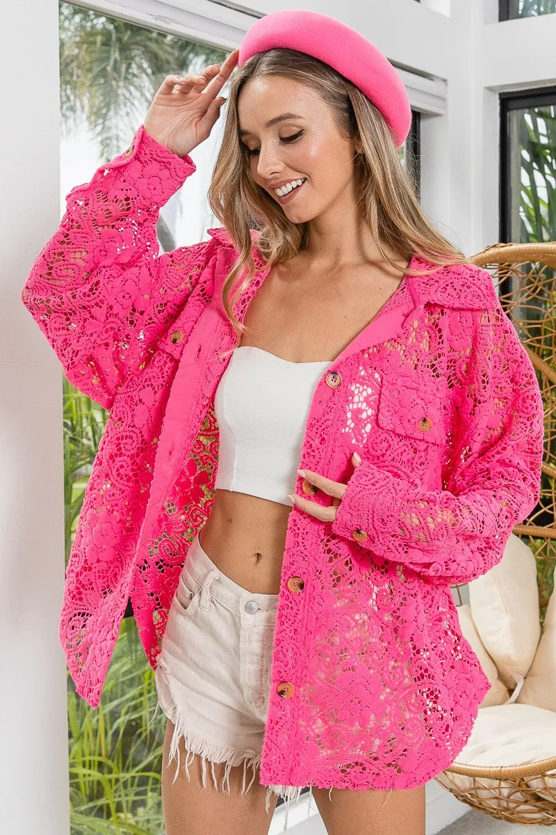 Bibi Oversized Lace Shacket