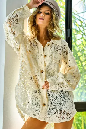 Bibi Oversized Lace Shacket