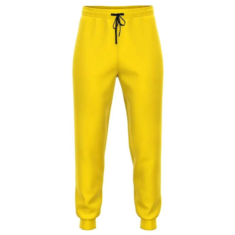 Bright Yellow Joggers | Unisex | with PLUS sizes | Bright Pure Yellow | C0M12Y100K0