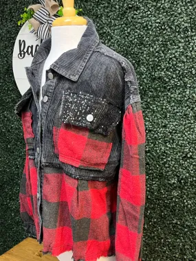 Buffalo Plaid Sequin Shacket