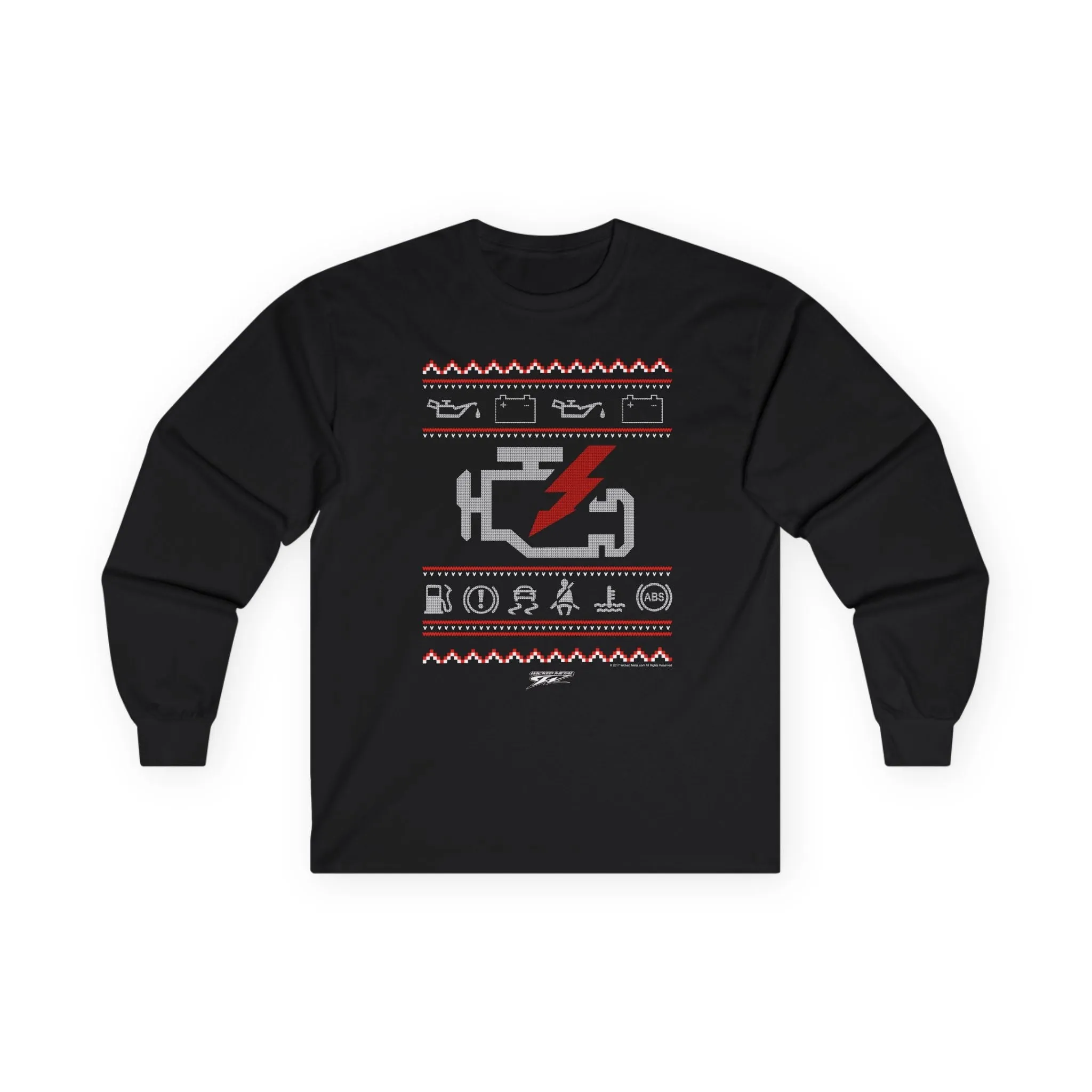 Check Engine Ugly Long Sleeve t-shirt Black - Wicked Metal