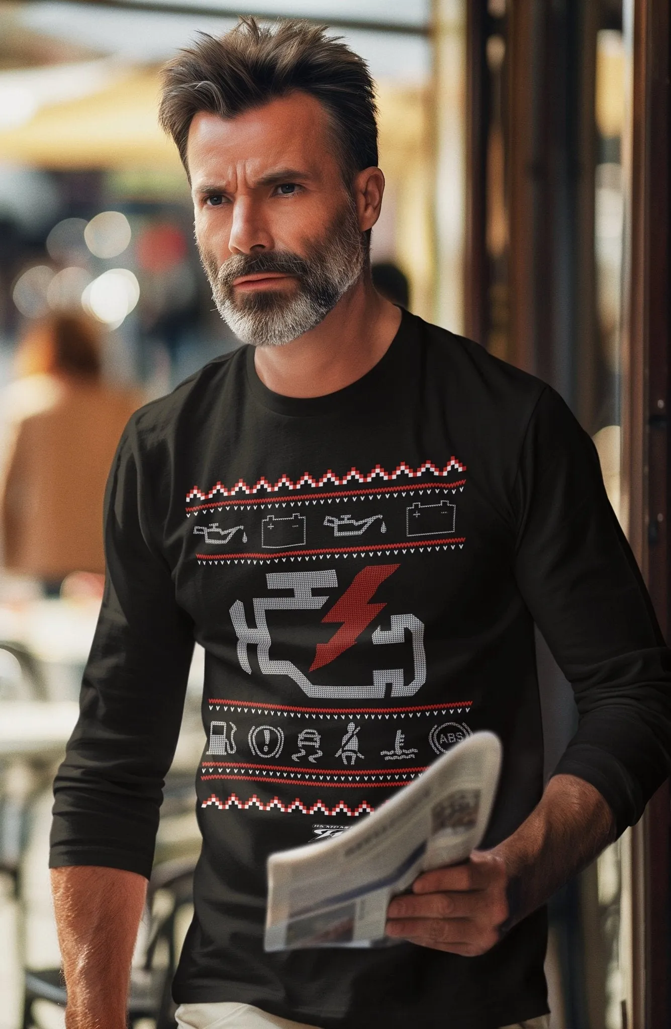 Check Engine Ugly Long Sleeve t-shirt Black - Wicked Metal
