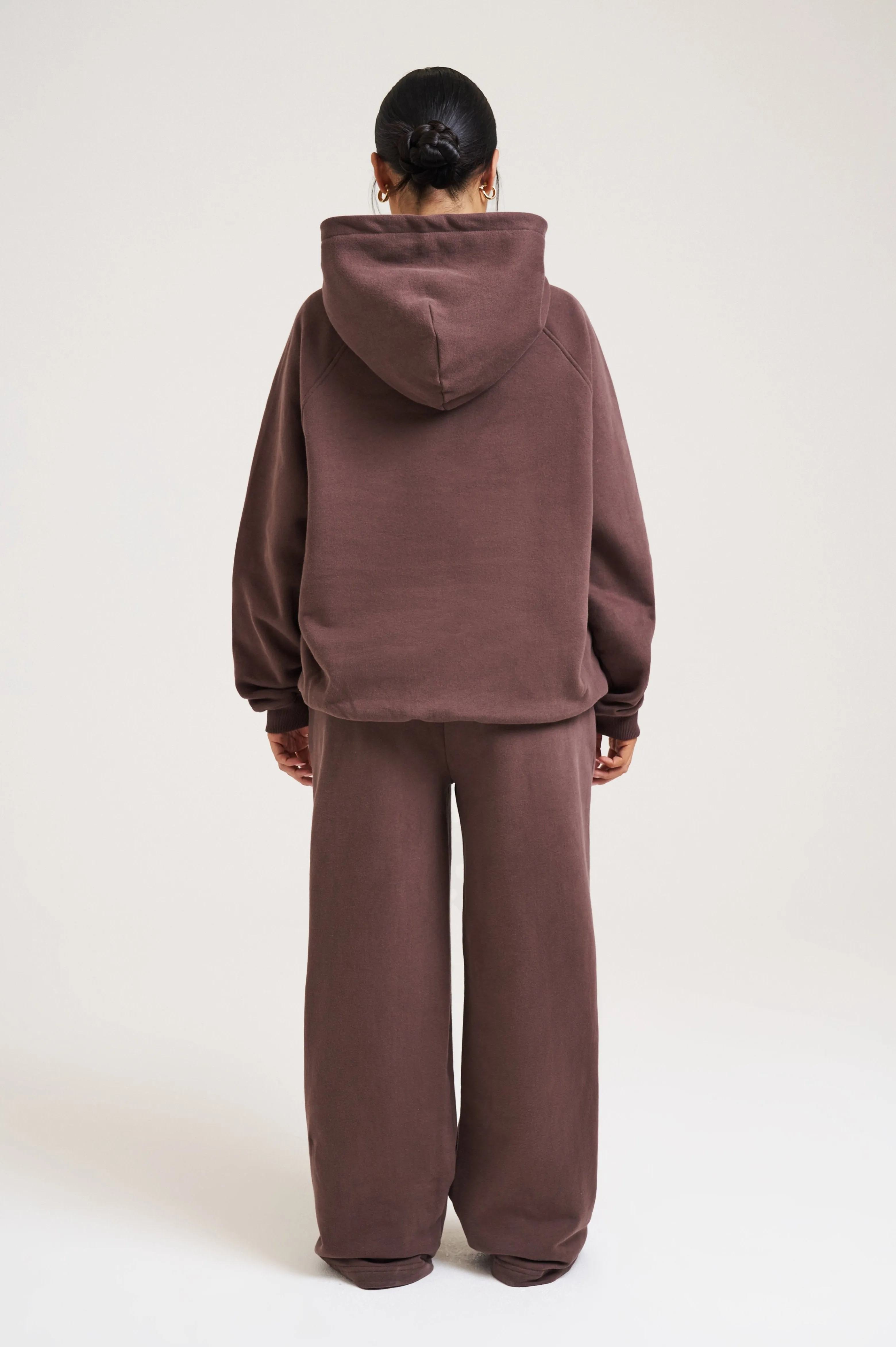Club Wide Leg Joggers - Chocolate