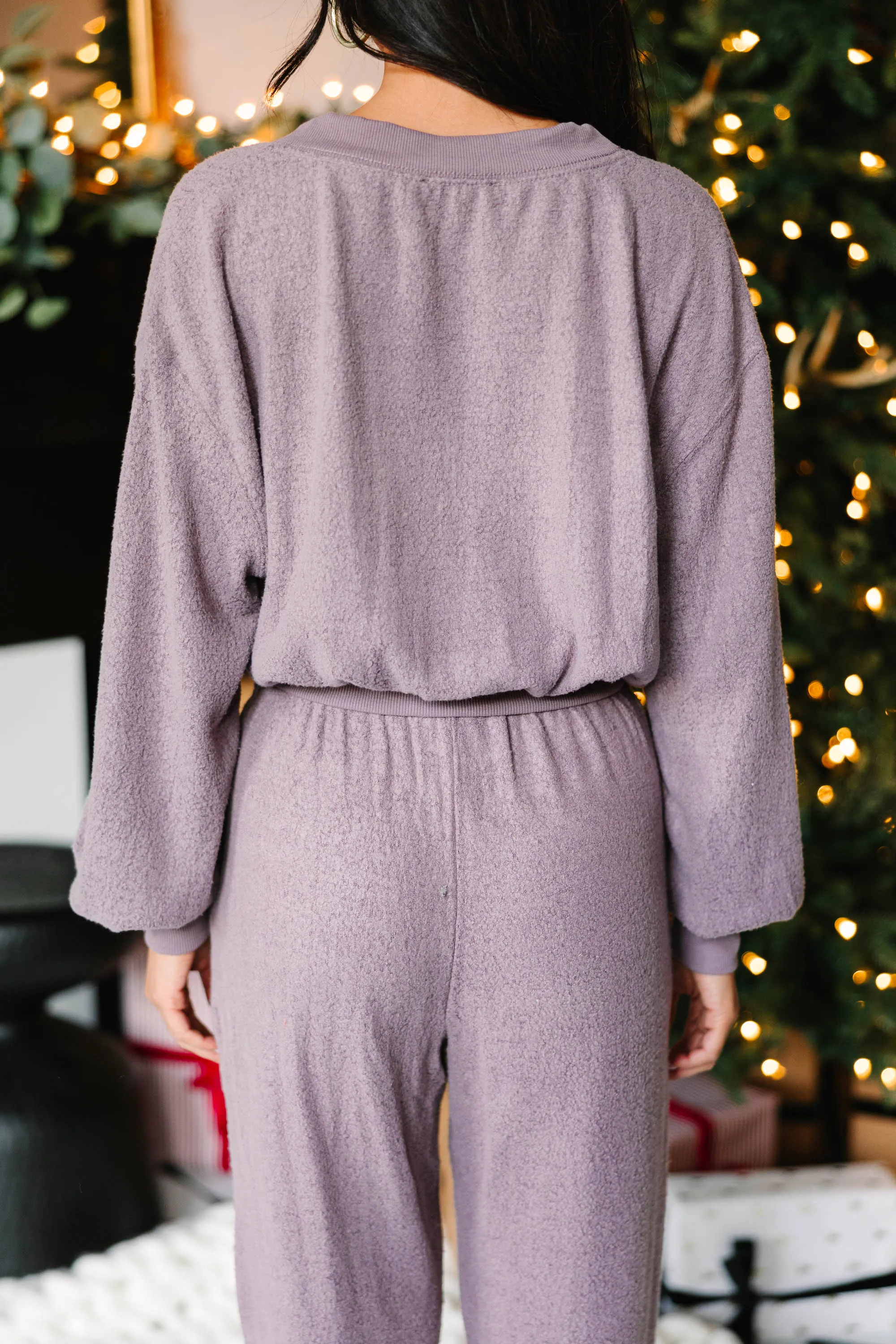 Cozy Habits Lavender Purple Button Down Cardigan