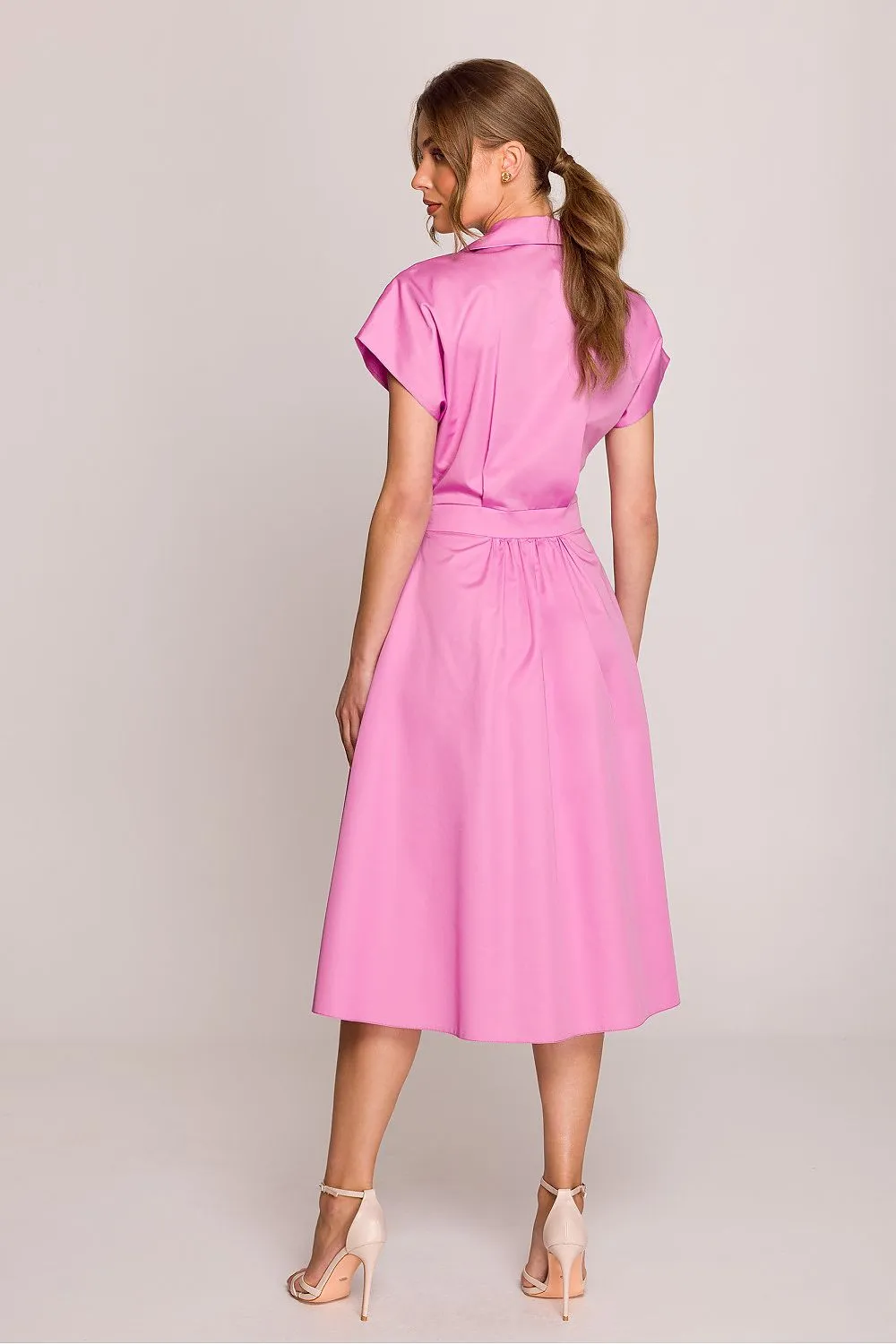 Elegant timeless cotton shirt dress