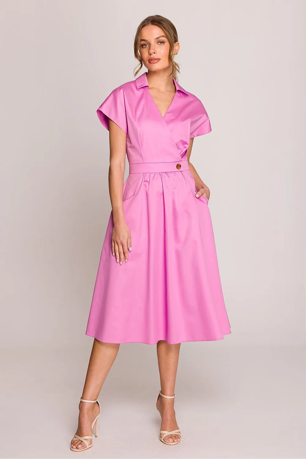 Elegant timeless cotton shirt dress