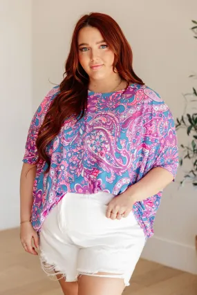 Essential Blouse in Purple Paisley - 3/22/2024