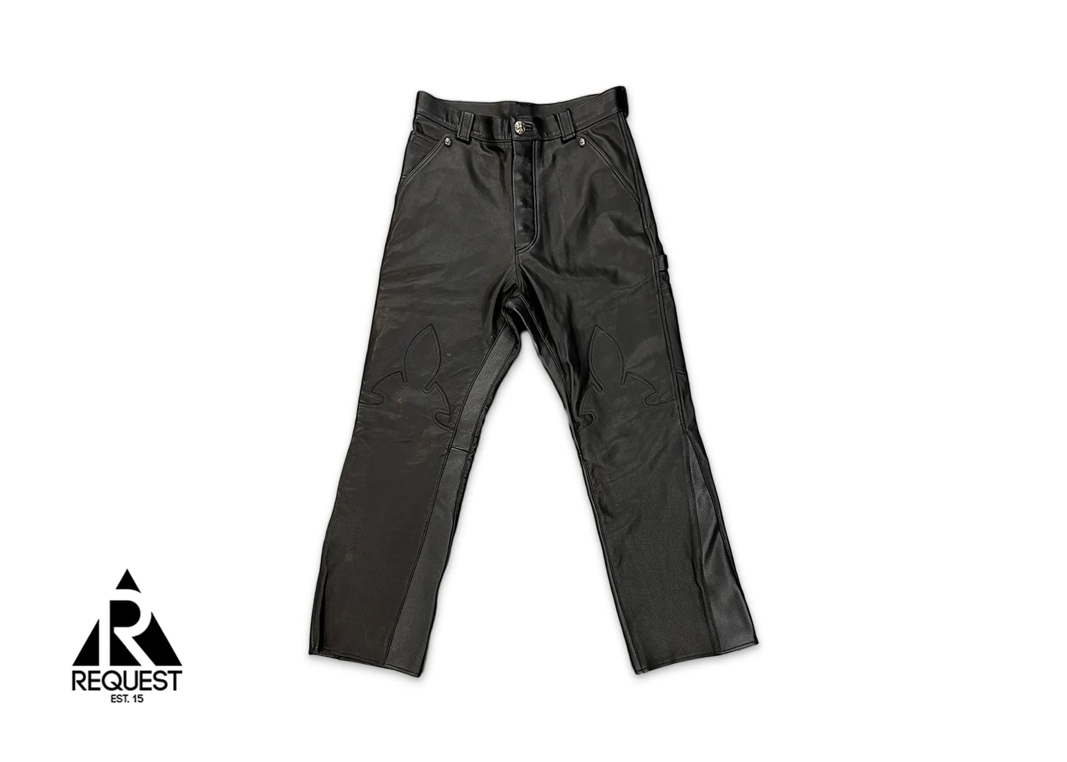 Flared Le Fleur Leather Pant "Black"