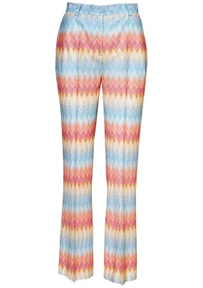 Flared Multicolour Chevron Trousers