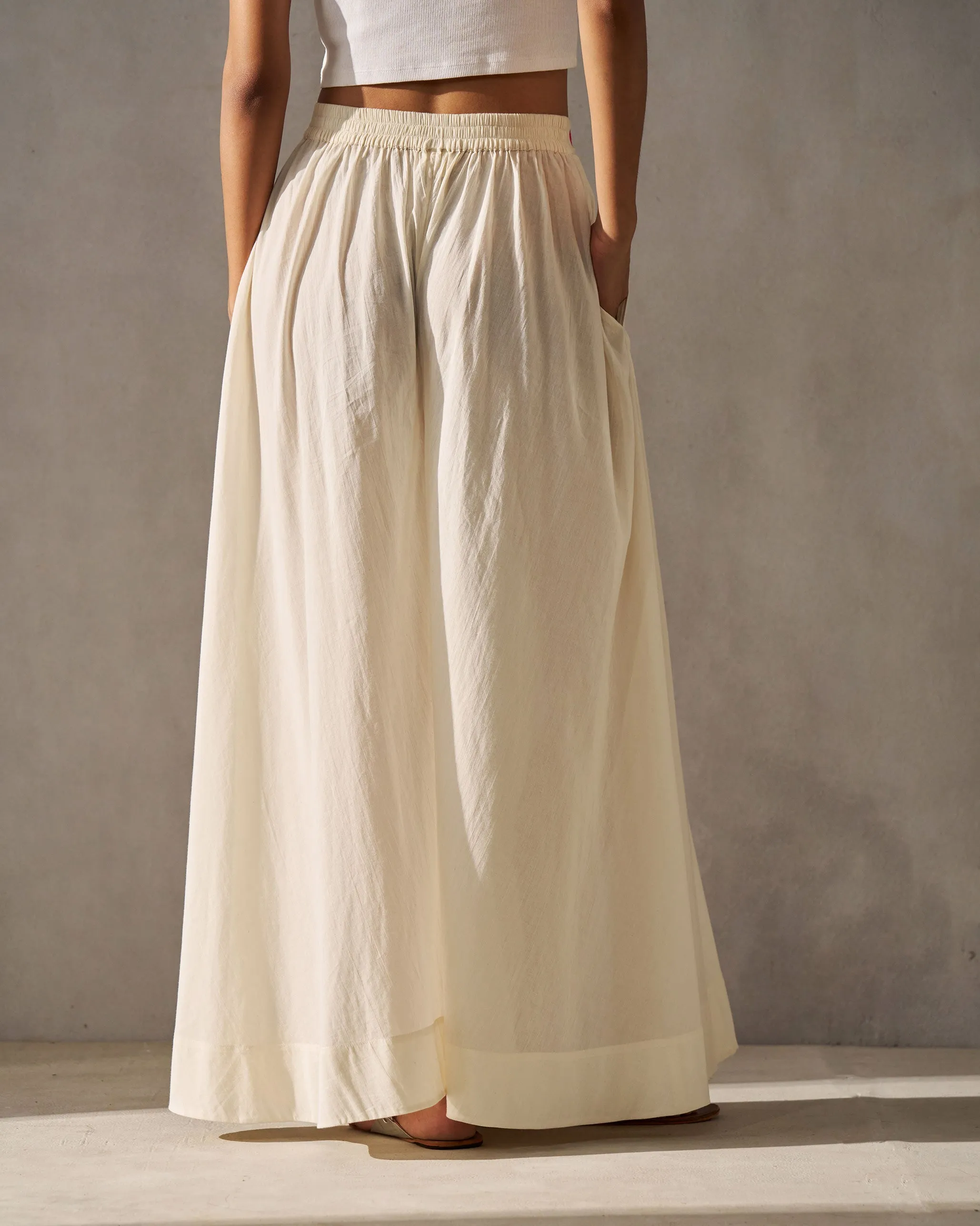 Flared Sharara - Ivory