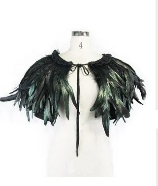 Gothic Raven's Feather Cape