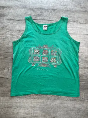 Green Cape May Tank Top by Anvil