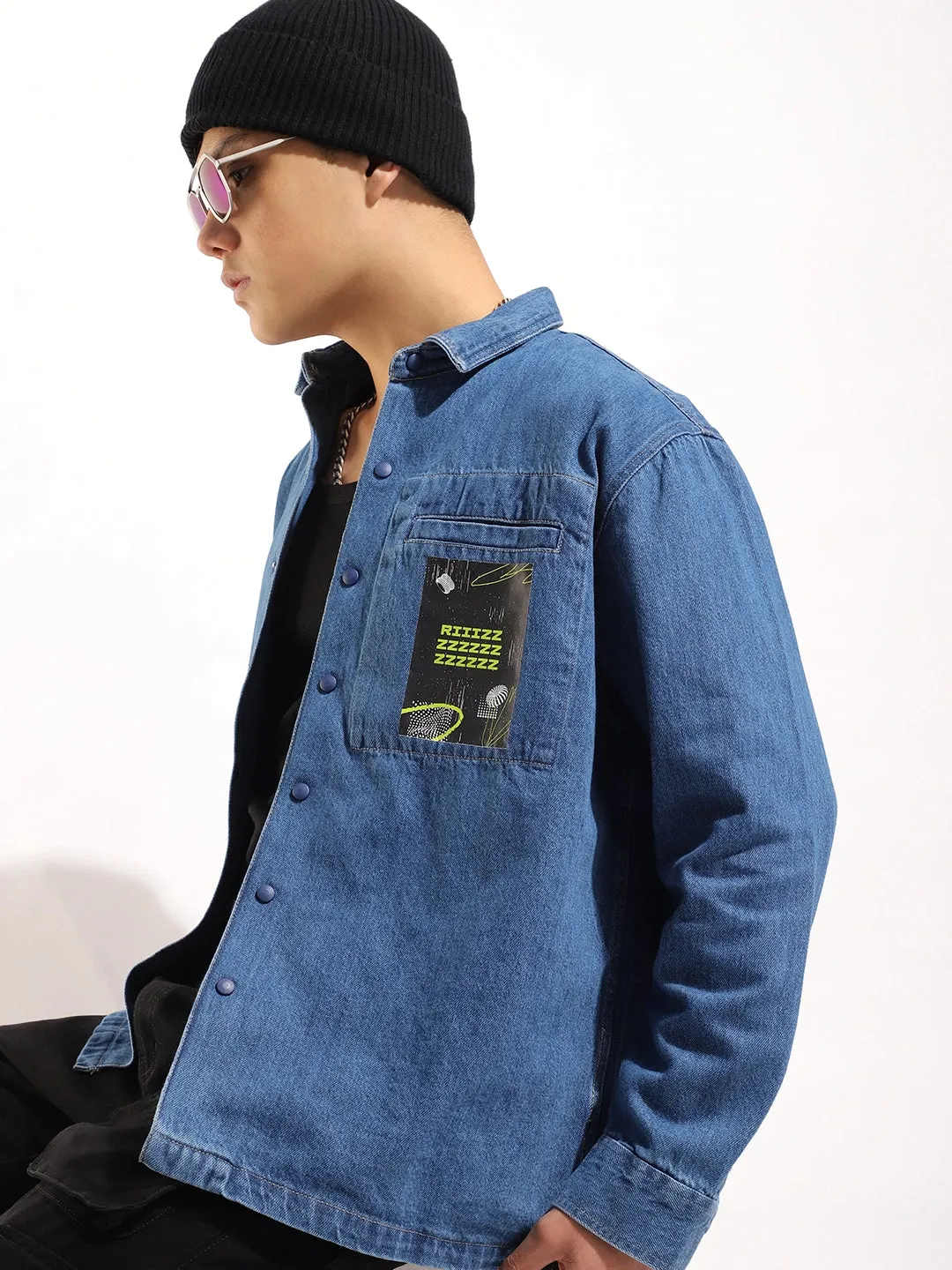 Grosvenor Garb Ocean Blue Denim Shacket