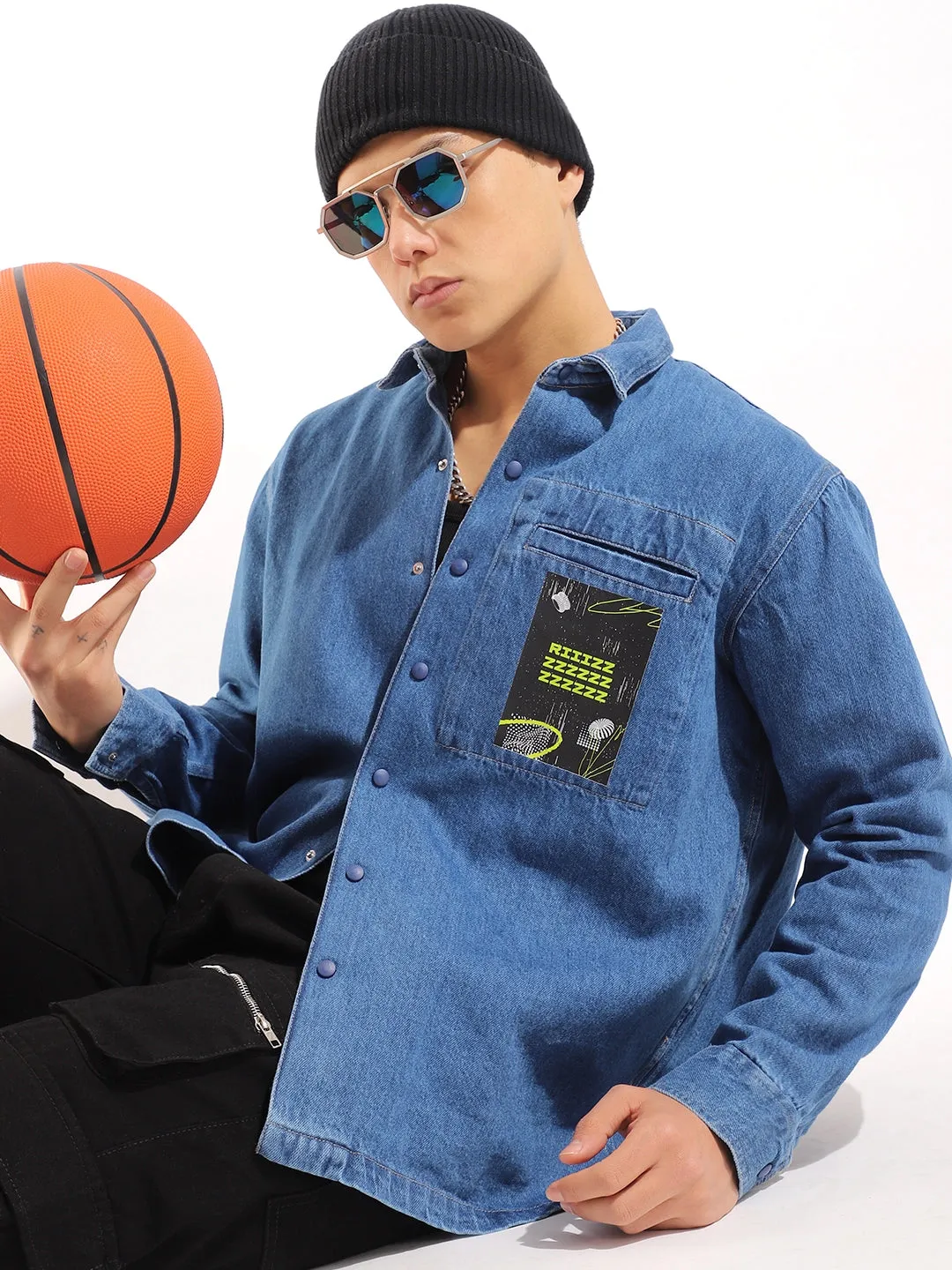 Grosvenor Garb Ocean Blue Denim Shacket