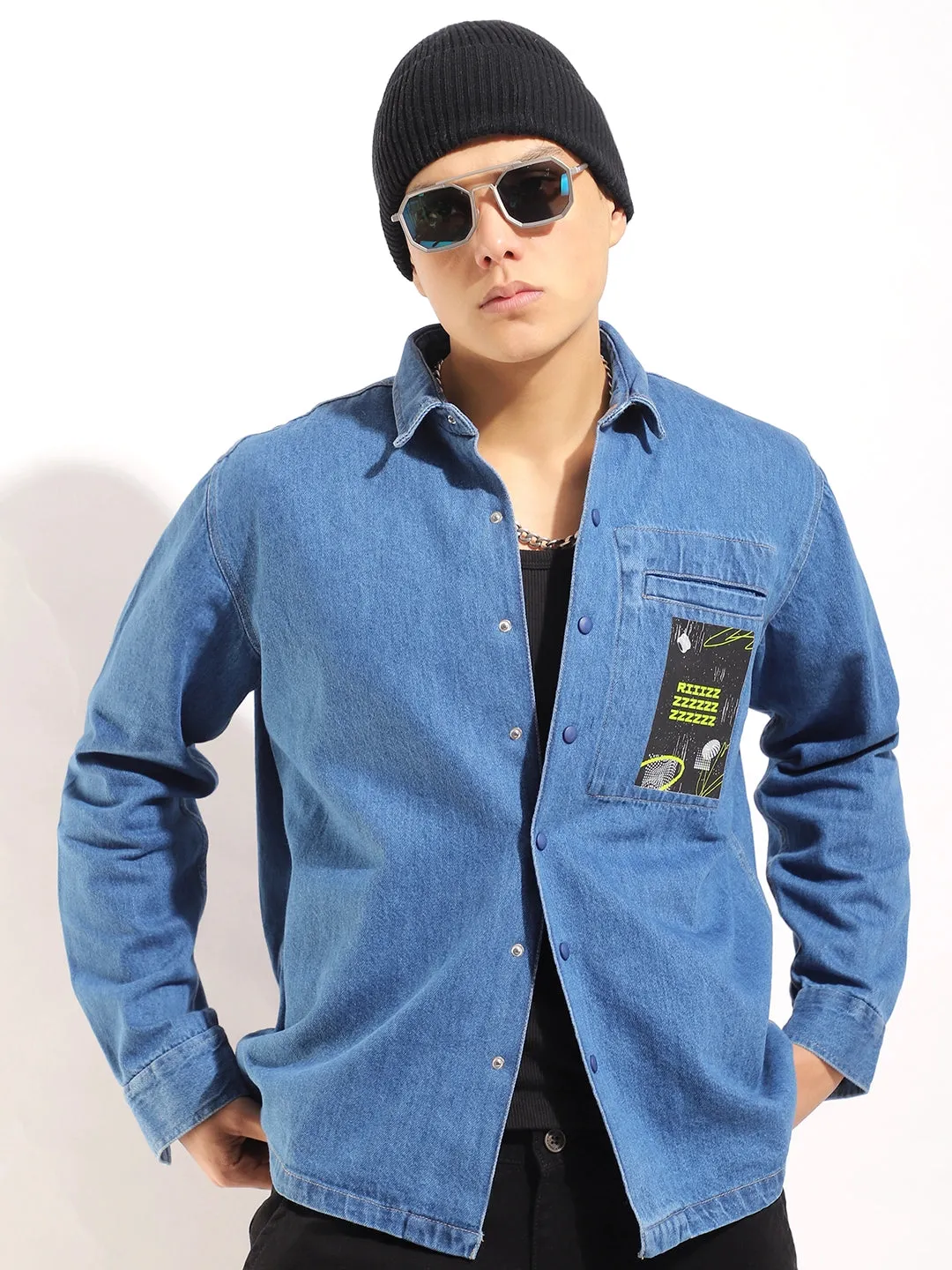 Grosvenor Garb Ocean Blue Denim Shacket