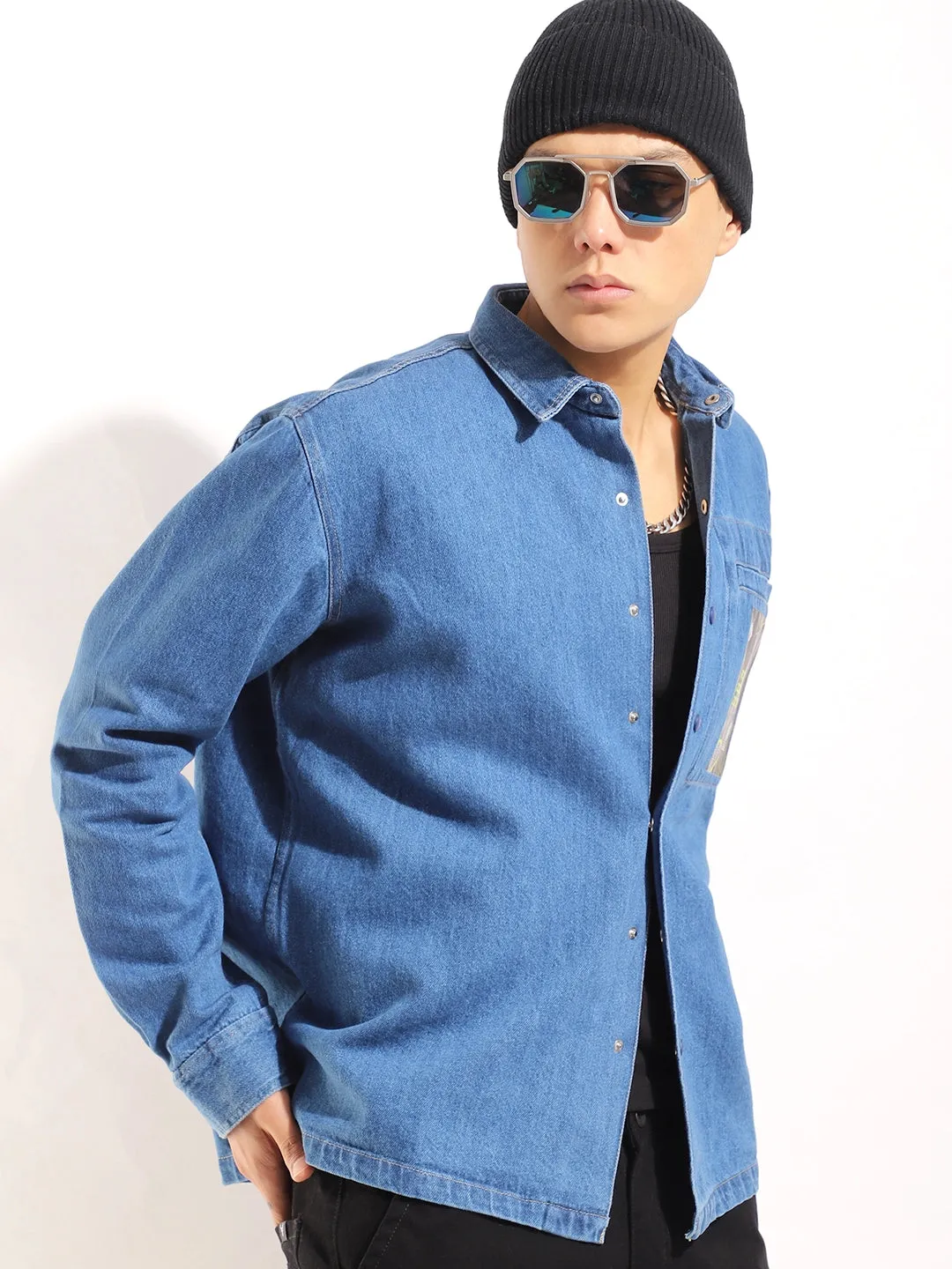 Grosvenor Garb Ocean Blue Denim Shacket