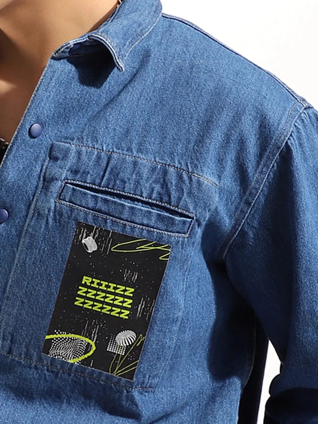 Grosvenor Garb Ocean Blue Denim Shacket