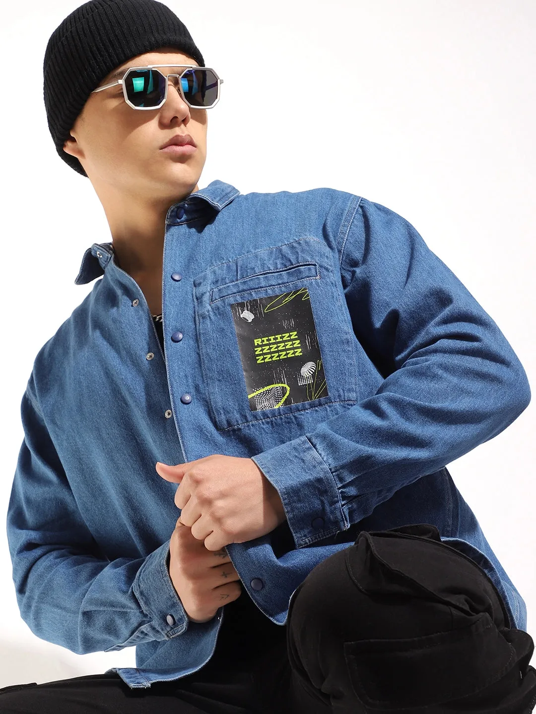 Grosvenor Garb Ocean Blue Denim Shacket