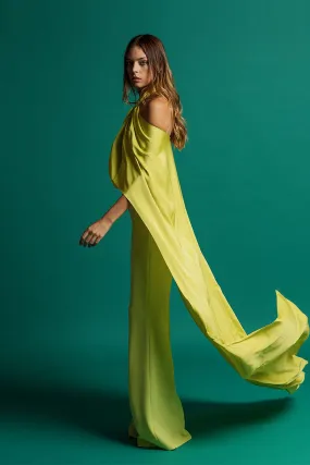 Halter Neck Cape Blouse and Pants