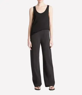 High Waist Cotton Bias Pant in Black