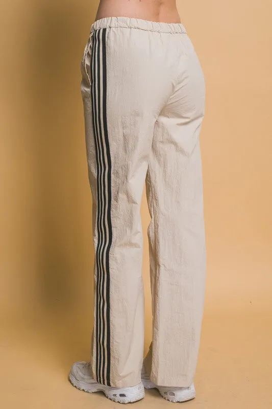 Khaki & Black Striped Joggers