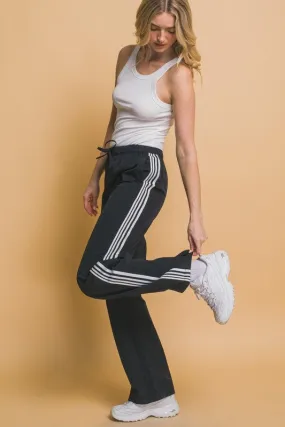 Khaki & Black Striped Joggers