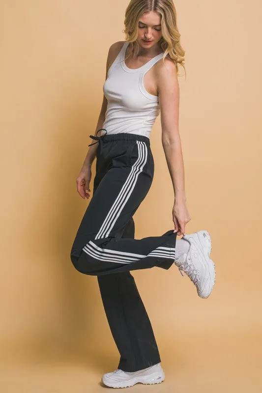 Khaki & Black Striped Joggers