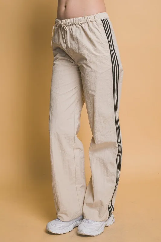 Khaki & Black Striped Joggers