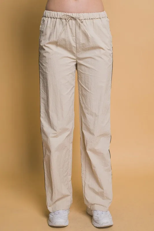 Khaki & Black Striped Joggers
