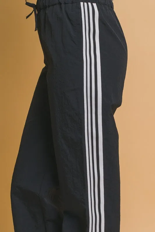 Khaki & Black Striped Joggers