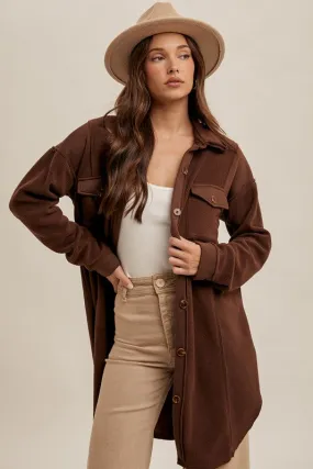 Long Fleece Shacket