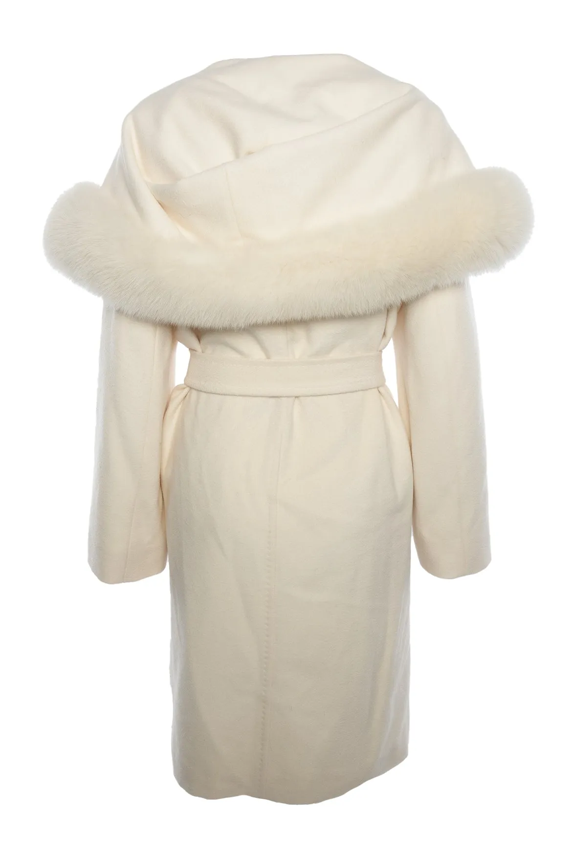 Max Mara Studio Size 12 Fox Fur Collar Coat