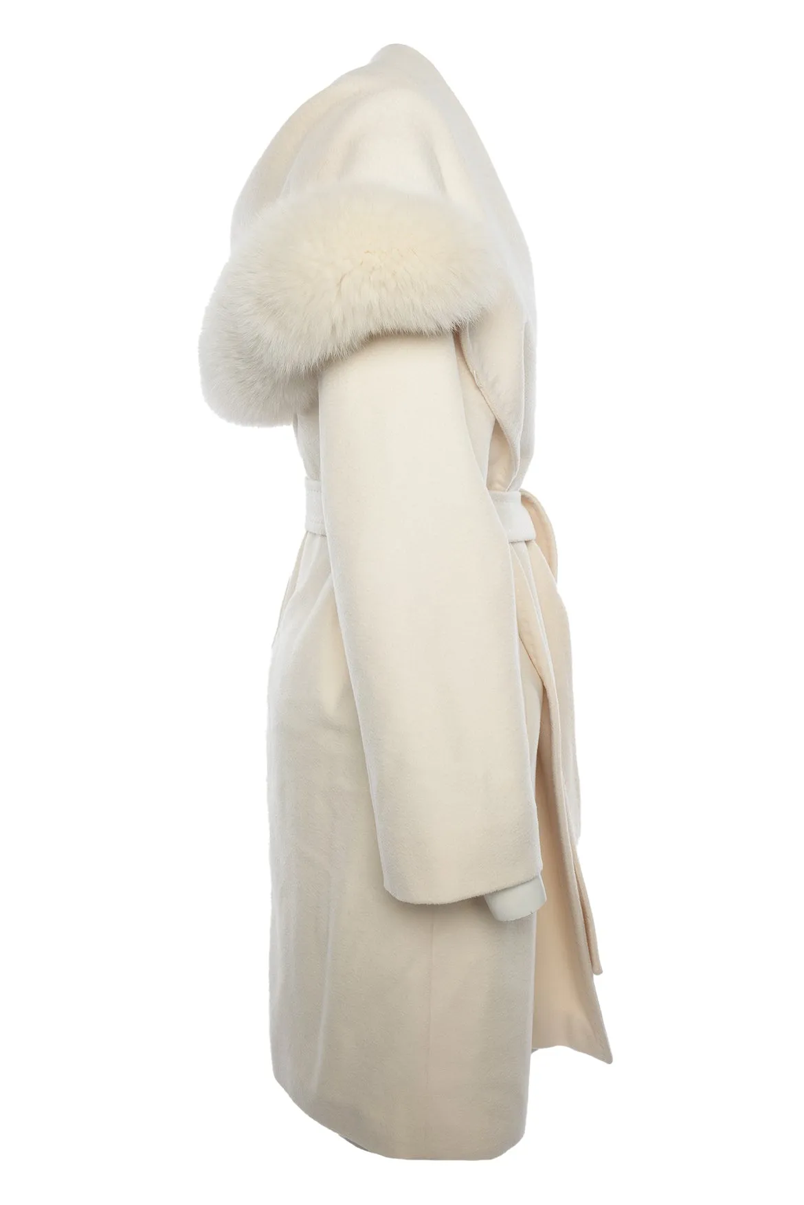 Max Mara Studio Size 12 Fox Fur Collar Coat