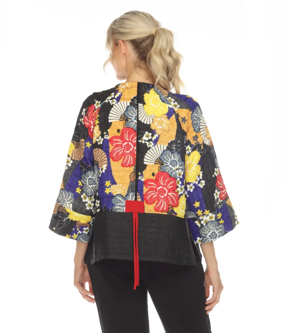 Moonlight Floral Kimono Sleeve Jacket - 3791