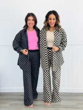 Oversized Checkered Shacket (Reg. & Plus)-2 Colors
