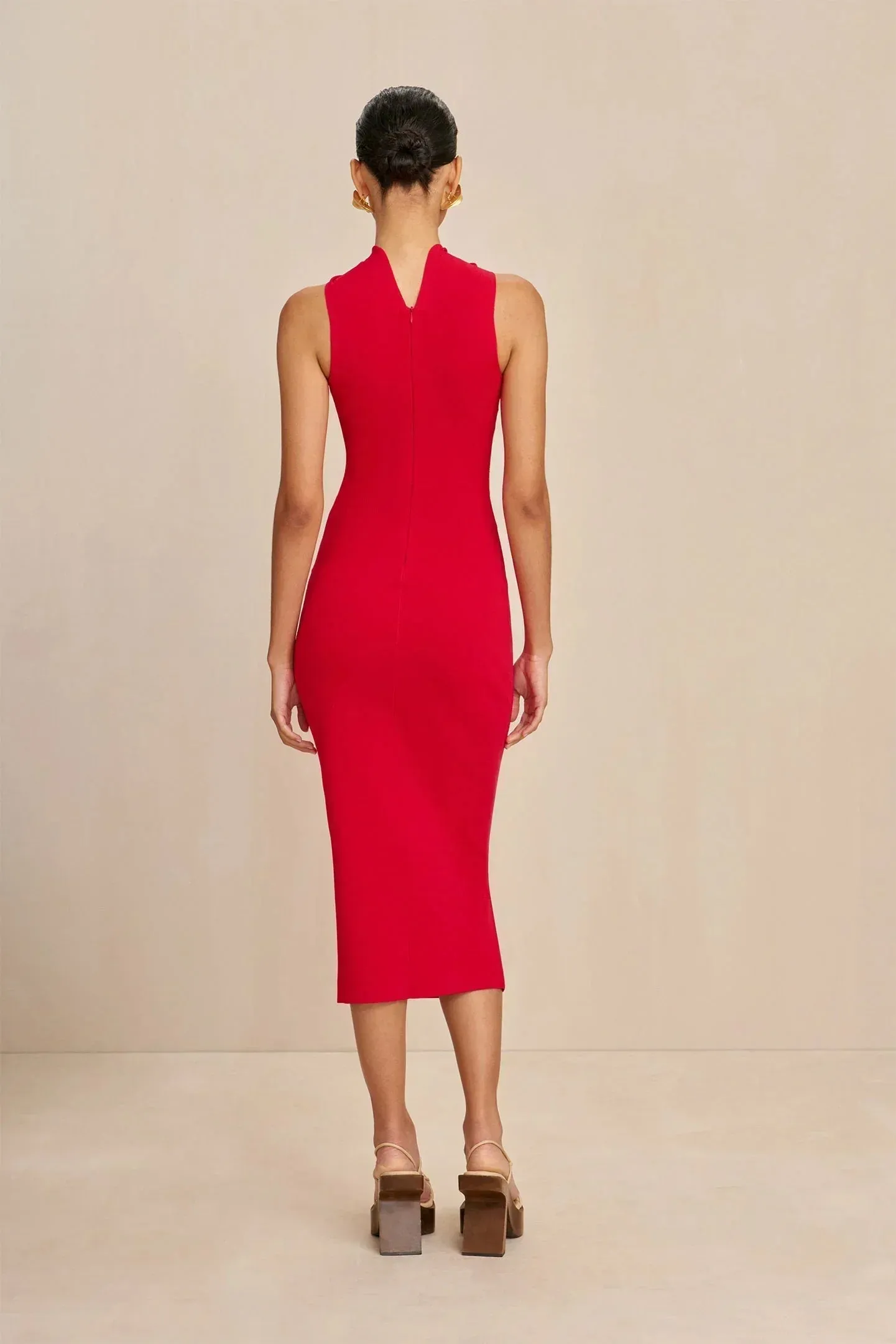 Tinsel-Touched Midi Dress