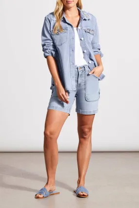 Tribal  Spring/Summer 2024 5454O/4798-Denim Shacket-Blue Mist