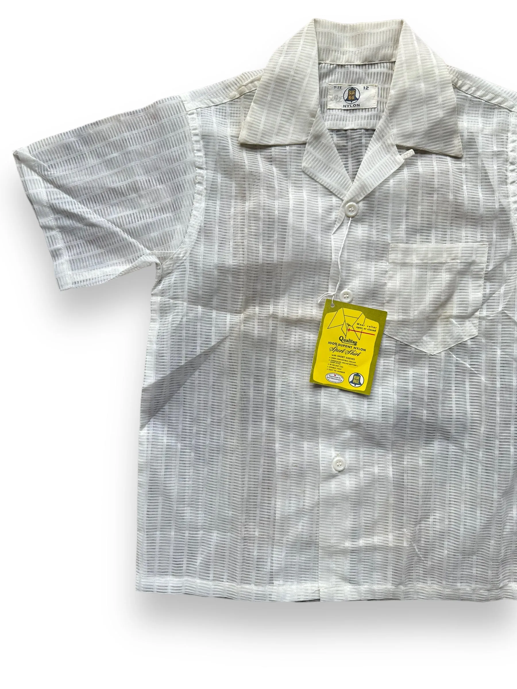 Vintage Deadstock Blue Bell Nylon Loop Collar Shirt SZ 12 | Vintage Loop Collar Shirt Seattle | Barn Owl Vintage Seattle