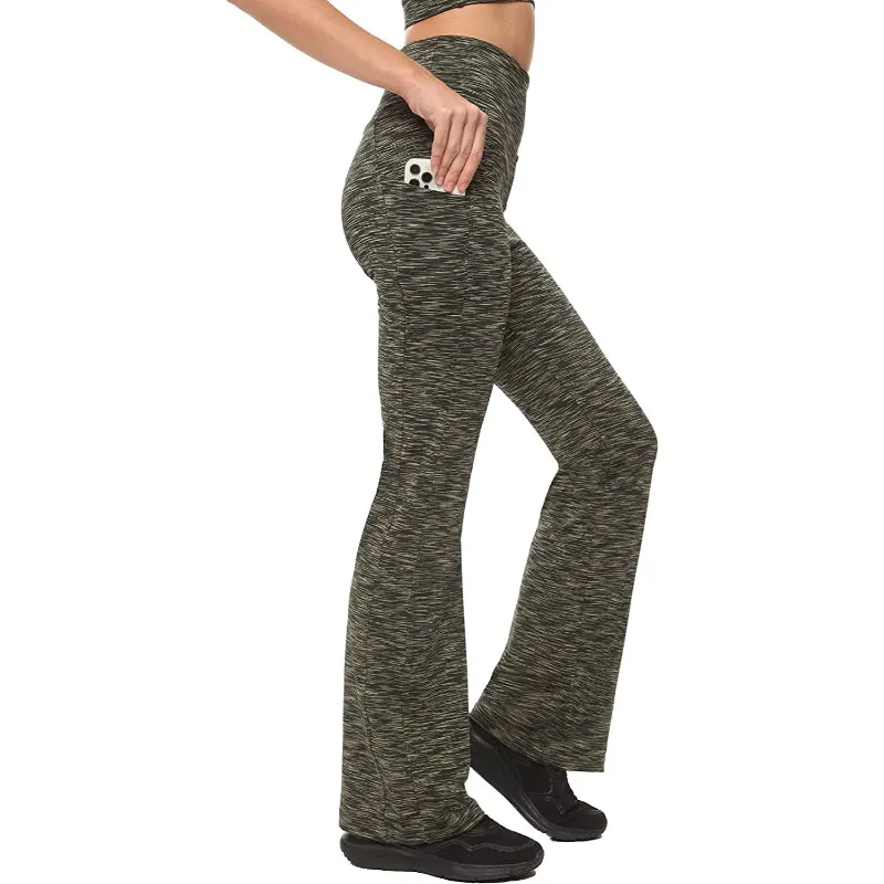 Women's Pattern Bootcut Leg Yoga Pants High Waist Leggings