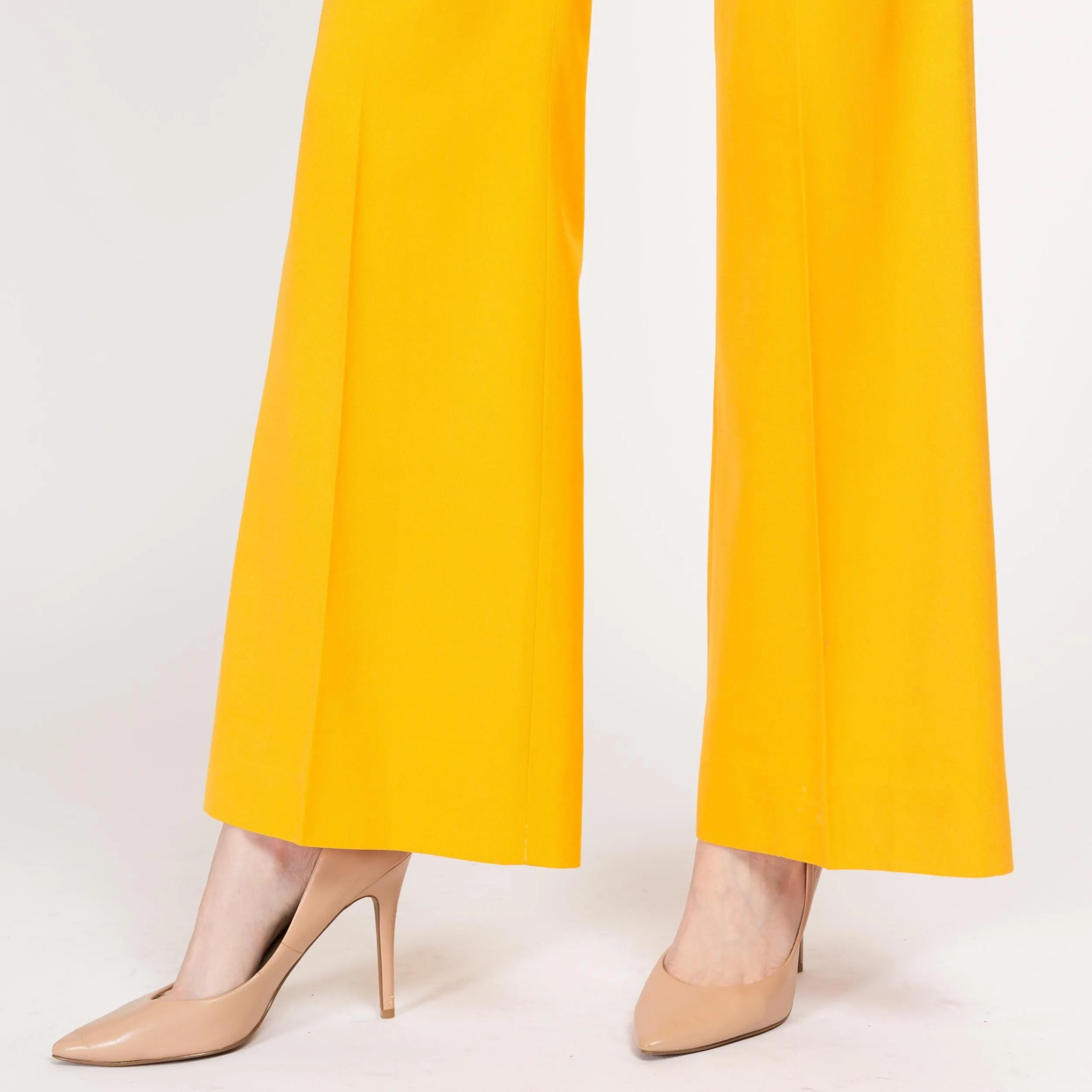 XS 70s Bright Yellow Flared Pants