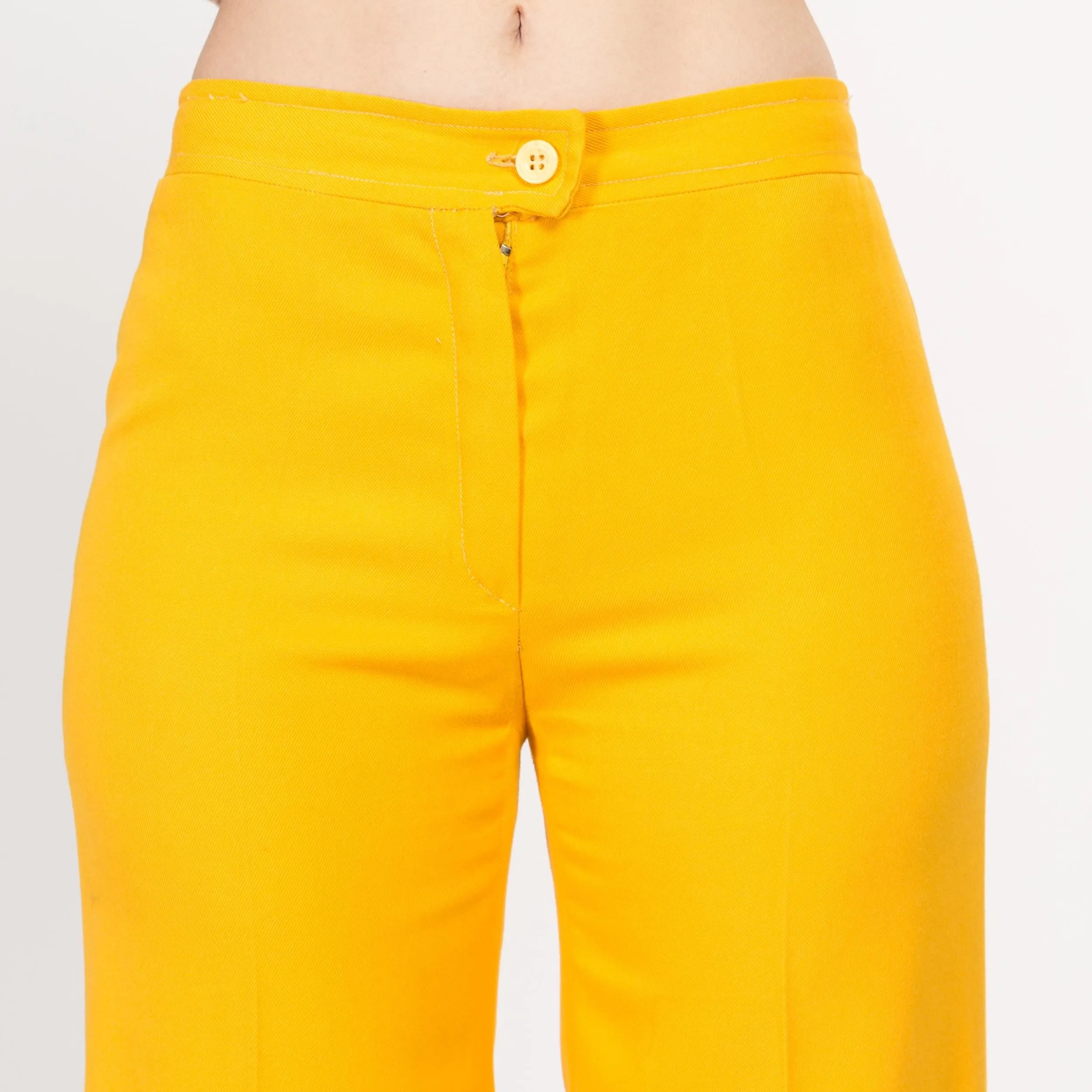 XS 70s Bright Yellow Flared Pants