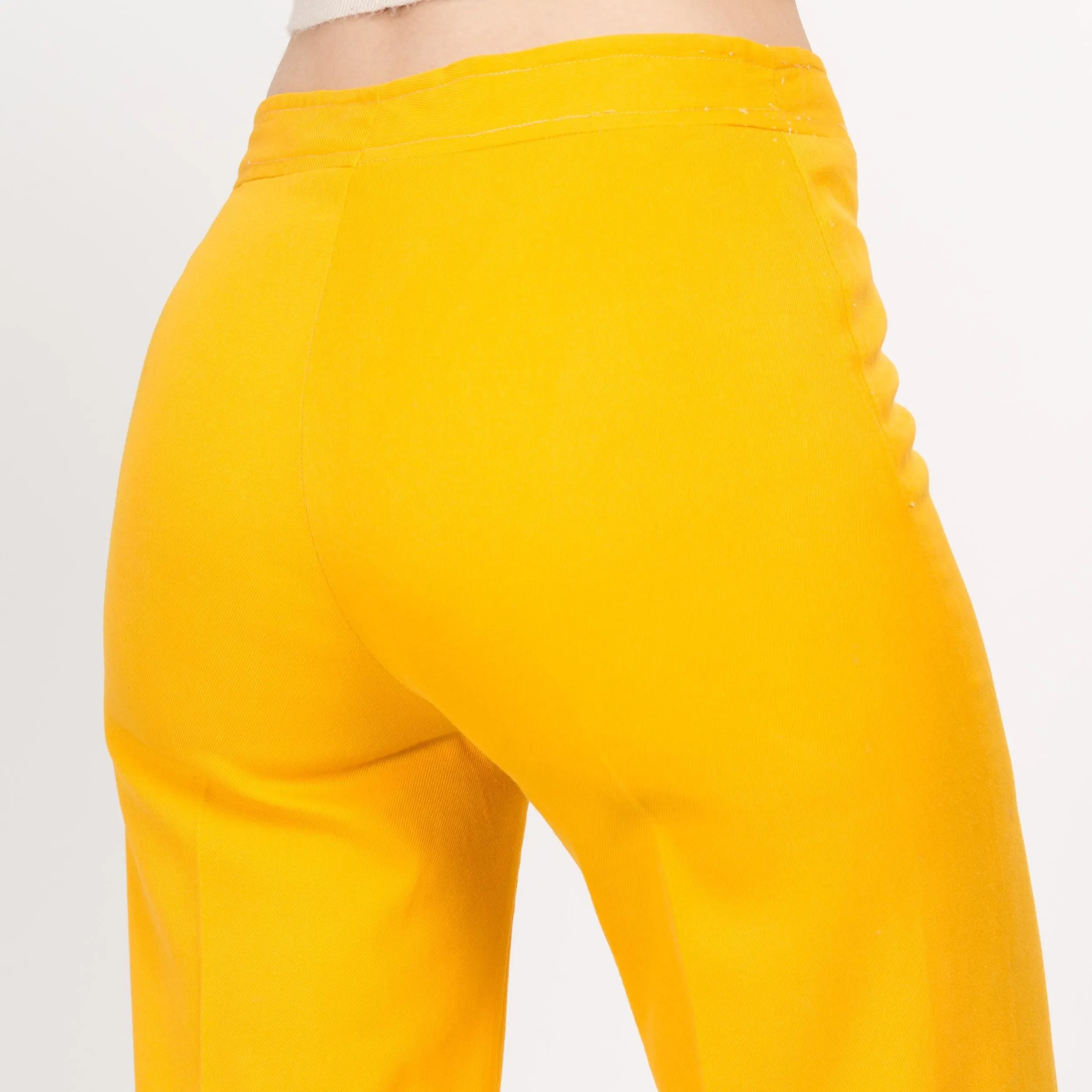 XS 70s Bright Yellow Flared Pants