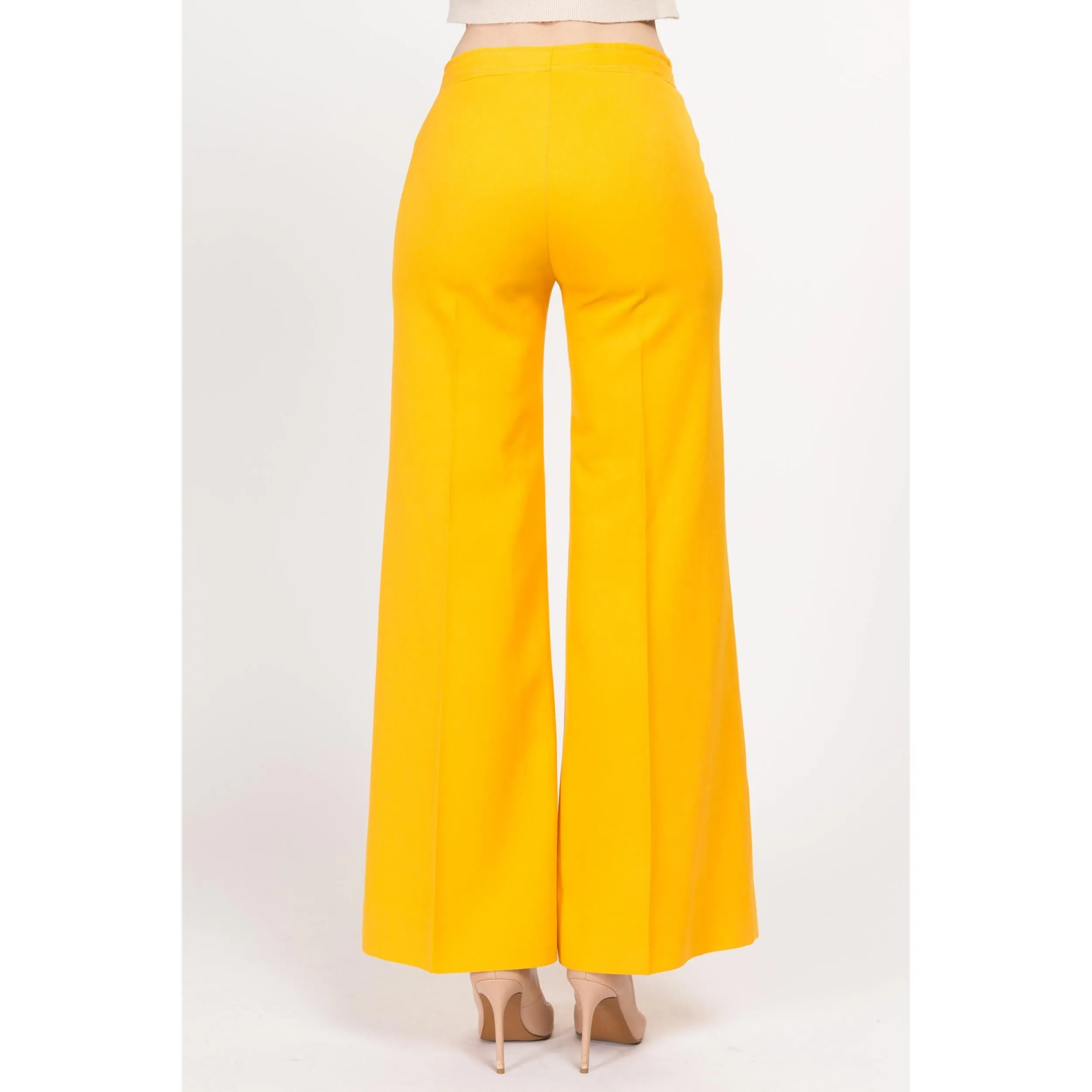 XS 70s Bright Yellow Flared Pants